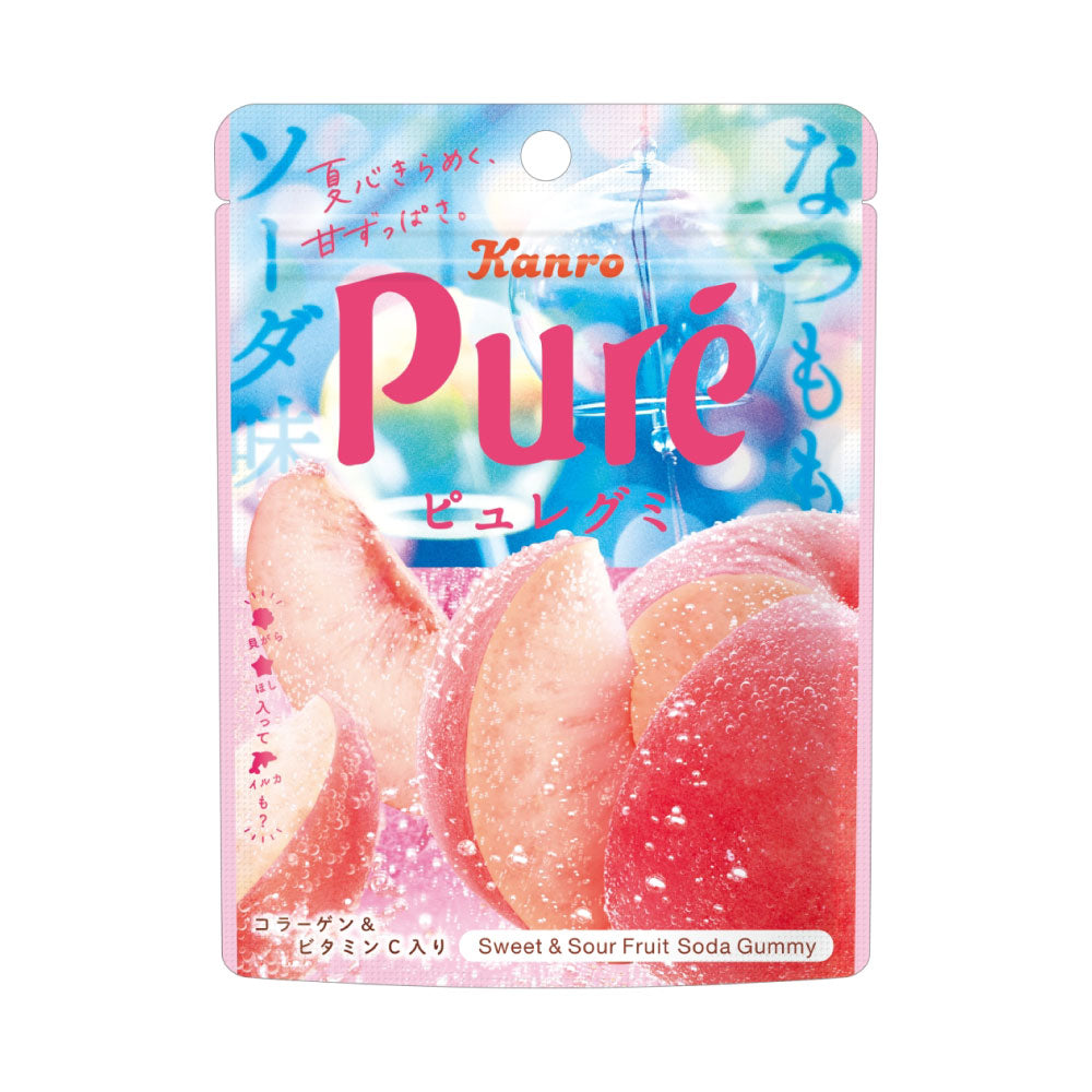 Kanro　ピュレグミ　なつももソーダ味　52g　15点セット ピュレグミなつももソーダ – Kanro POCKeT